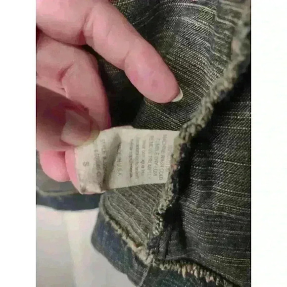 XXI Denim Jacket Blue Jean Size S Metal Button Front - Picture 3 of 4